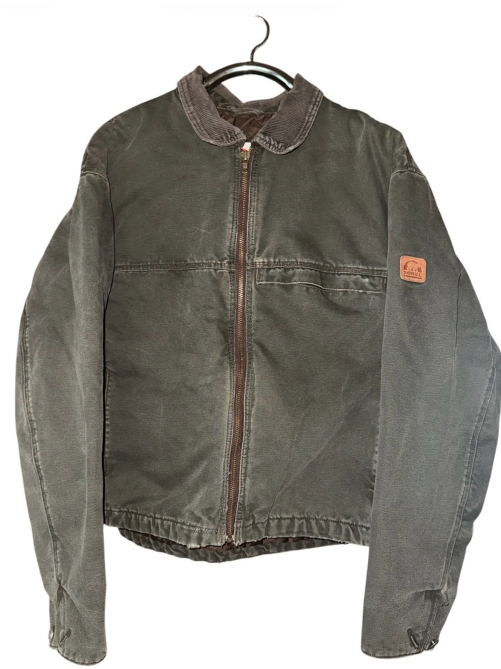 Sorel Green Duck Canvas Zip-Up Work Jacket